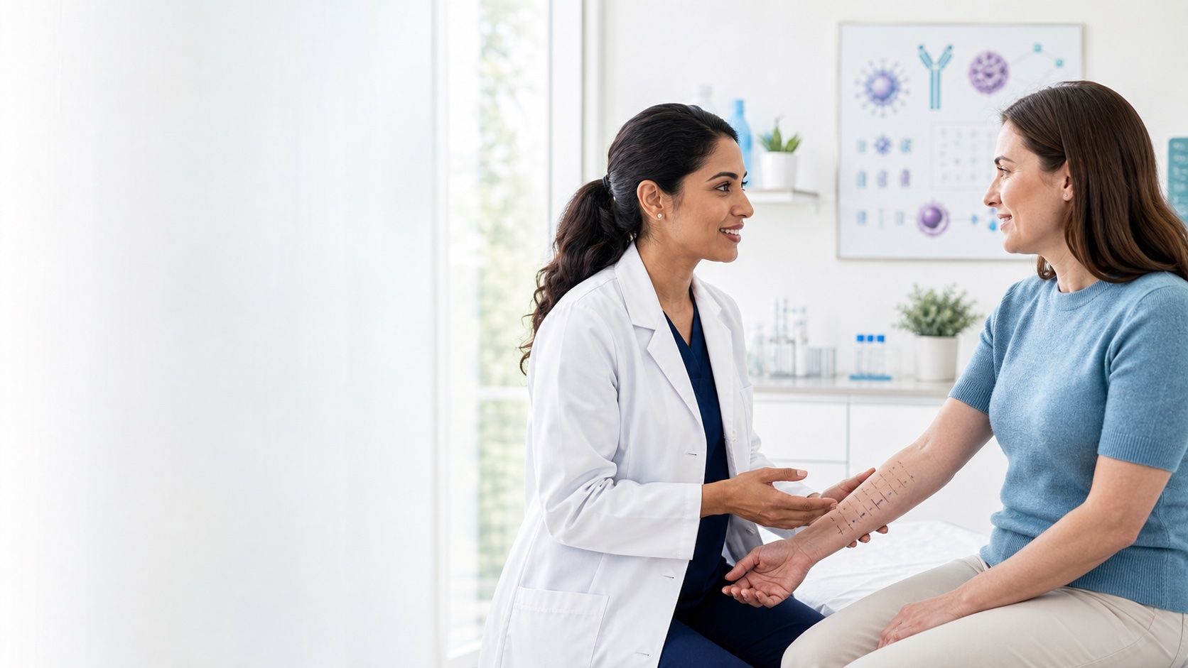 Healthcare professional reviewing a patient record